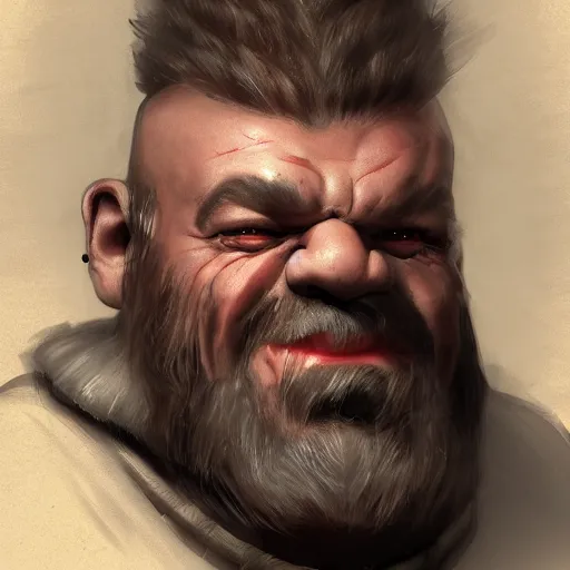 Image similar to a portrait of Gannon dwarf, concept art, trending on artstation 3D.