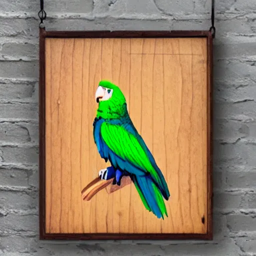 Image similar to green parrot neon sign