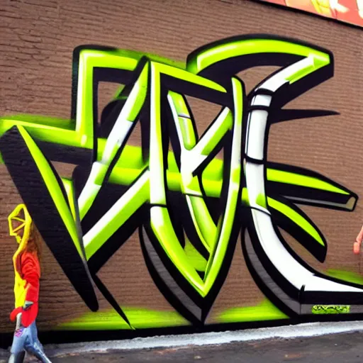 Image similar to adidas logo 3 d graffiti