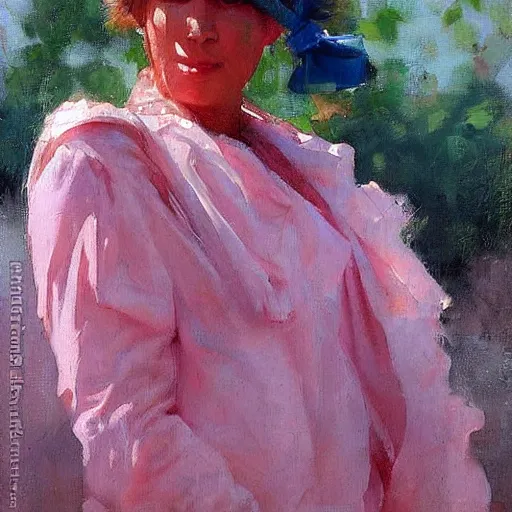 Prompt: a 2 0 1 0 anders zorn painting of the horrors of a woman wearing pink camouflage in walmart