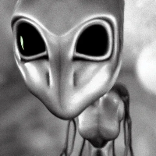Prompt: real photo of an alien
