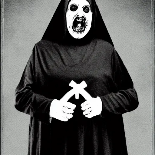 Image similar to sister mary clarence as the nun horror zombie ( no gore )