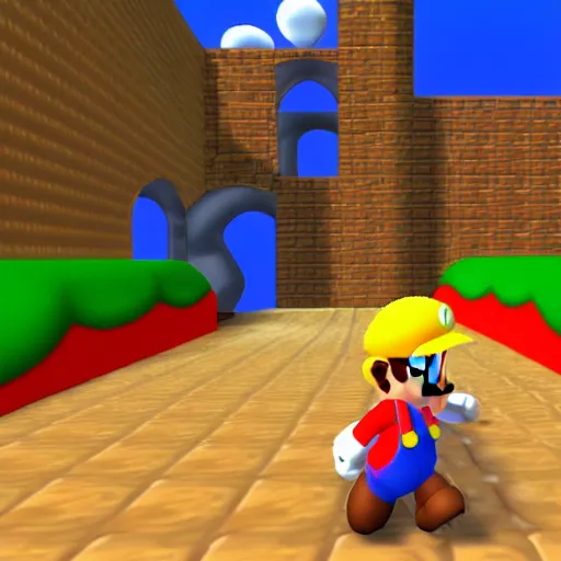 Image similar to super mario 64 screenshot