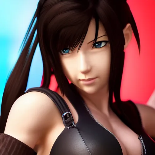 Image similar to tifa lockhart, highly detailed, 4 k