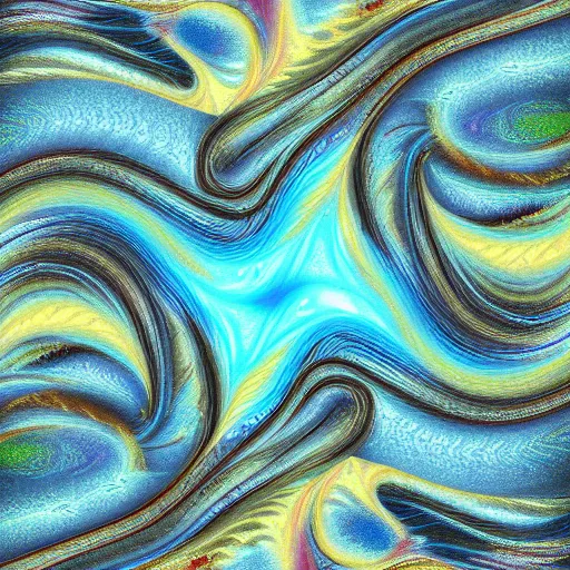 Prompt: perceptual full ramp gradient, fractal, swirling, marbling, turbulence, artstation