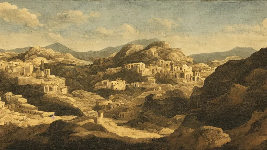 Image similar to a landscape of jaen in the style of domenikos theotokopoulos