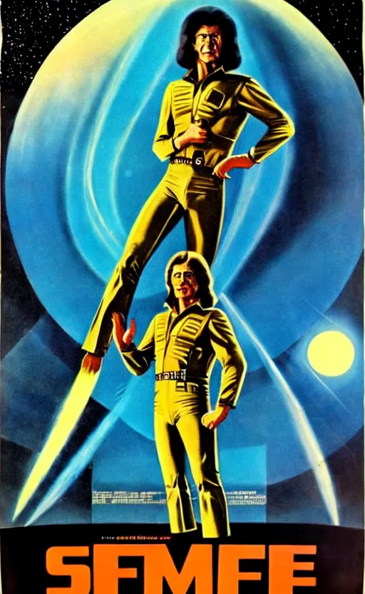 Prompt: 1 9 7 0 s scifi movie poster art