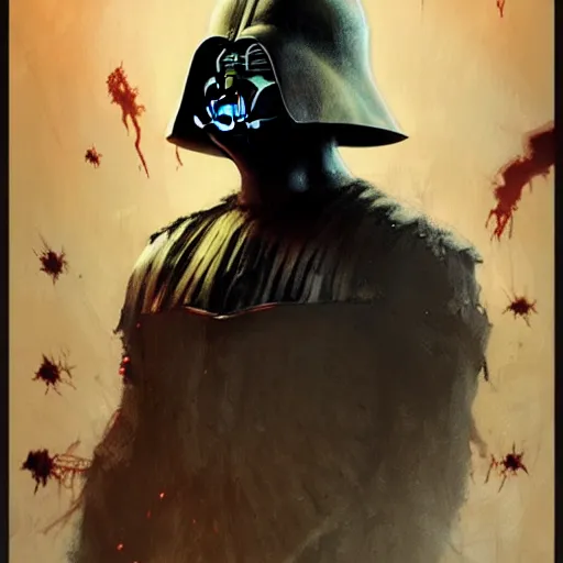 Image similar to zombie darth vader geog darrow greg rutkowski