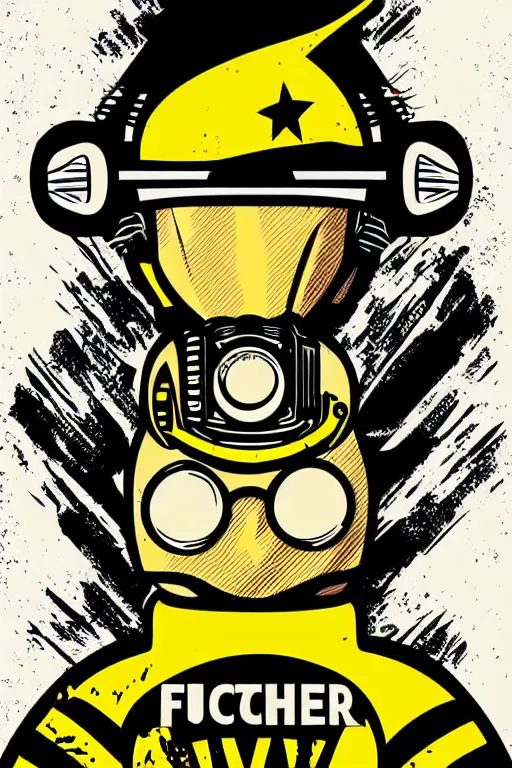 Image similar to fallout 7 6 retro futurist illustration art by butcher billy, sticker, colorful, illustration, highly detailed, simple, smooth and clean vector curves, no jagged lines, vector art, smooth andy warhol style