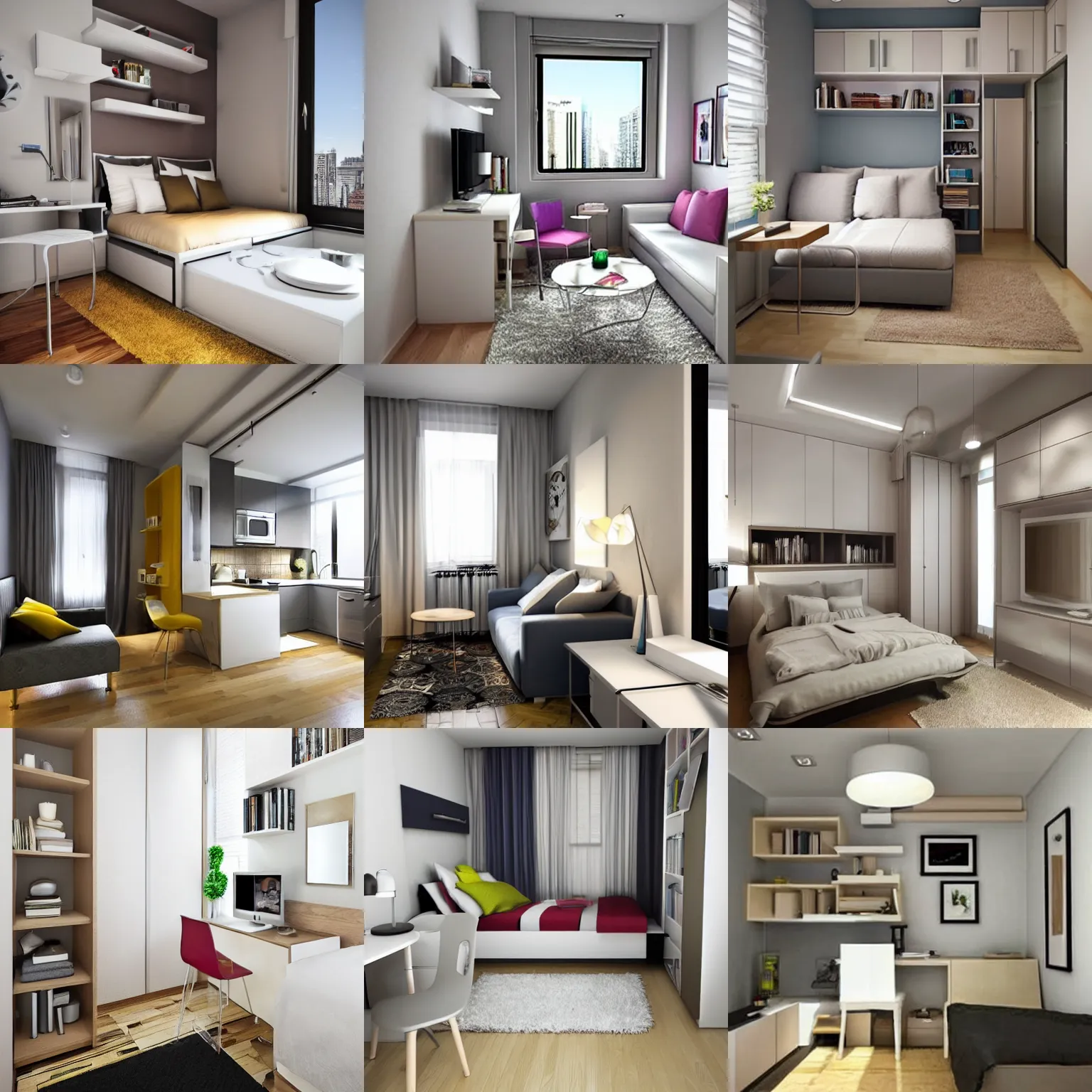 Prompt: small apartment room design