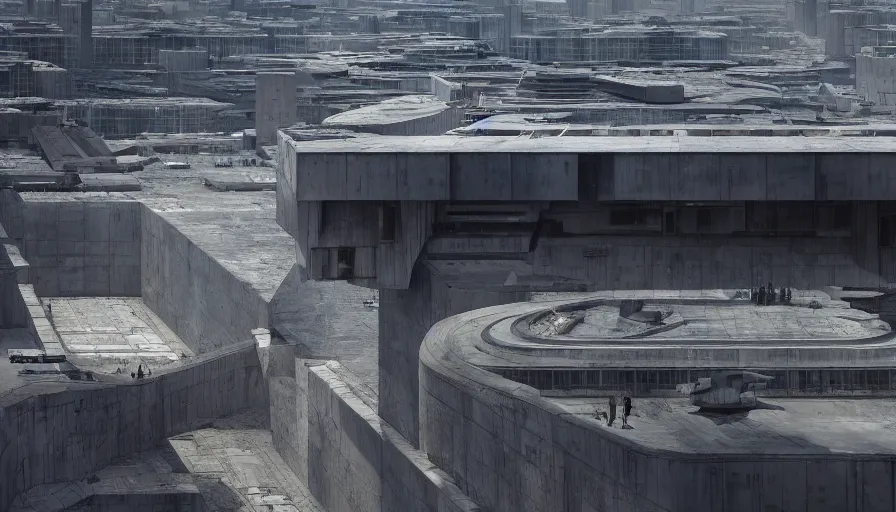 Image similar to big height brutalist imperial military base, drawing architecture, ultra very long shot, top angle, imperial architecture in rogue one, pritzker architecture prize, brutalism architecture, jan urschel, greig fraser