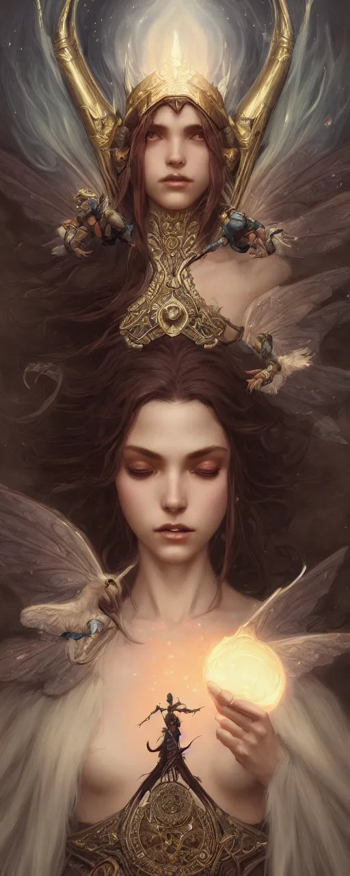 Image similar to sensual breath of the wild great fairy, dark fantasy esoteric , closeup, D&D, fantasy, intricate, elegant, highly detailed, digital painting, artstation, concept art, matte, sharp focus, illustration, art by Artgerm and Tom Bagshaw and Greg Rutkowski and Alphonse Mucha