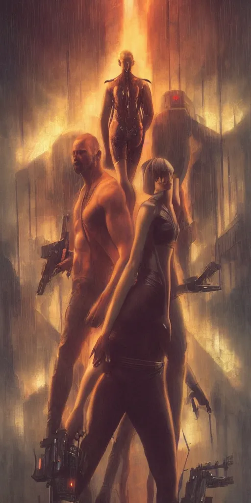 Prompt: epic masterpiece Blade Runner 2049 neon, fifth element, cyber vampires, atmospheric, photograph by Edgar Maxence and Ross Tran and Michael Whelan, boris vallejo, frank frazetta, mitch foust