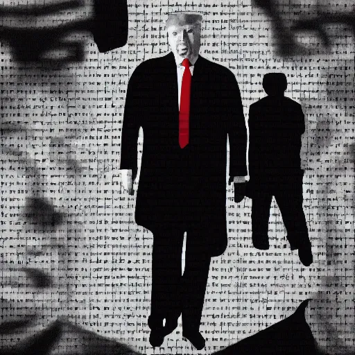 Image similar to fbi arresting donald trump, digital art, in the style of artstation