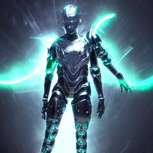 Prompt: cybernetic humanoid armored mystic rune covered armor iridescent nanotechnology sleek kryptonite protomolecule highly evolved with utility fog tendrils in high contrast cinematic light, mystical shadows, sharp focus, octane render