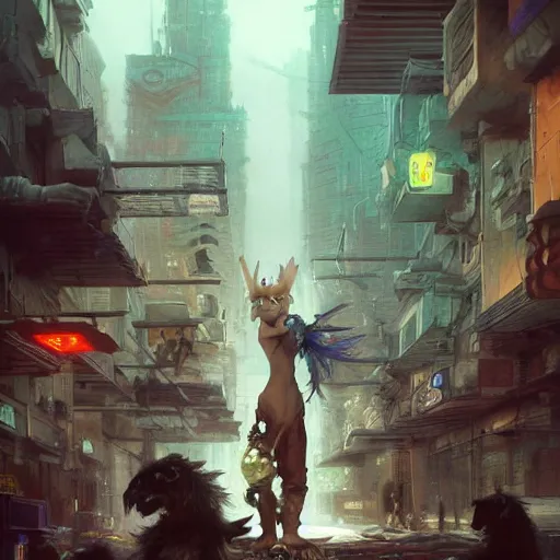 Prompt: crazy monsters, furry creatures, monster emotional monsters and creatures in the cyberpunk wrecked city, wrestling each other in the style of Johfra and Shaun Tan, By Ruan Jia and Artgerm and Range Murata and WLOP and Ross Tran and William-Adolphe Bouguereau and Beeple, Fantasy Illustration. octane render, award winning, Artstation, intricate details, realistic, Hyperdetailed, 8k resolution, deep rich colors.