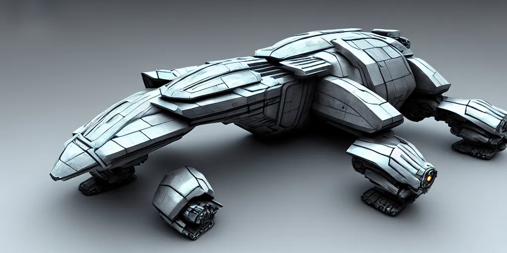 Image similar to an armored futuristic sci fi vehicle