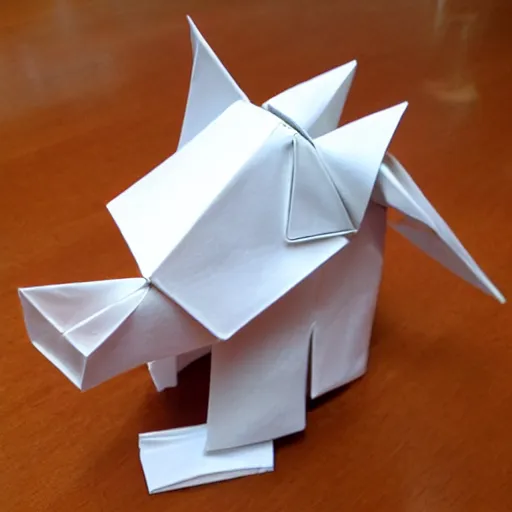 Image similar to [ 🐘 as 🤖 ] origami