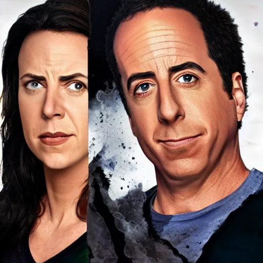 Image similar to the 1 0 0 tv show except everyone is jerry seinfeld hyperrealism photo - realistic