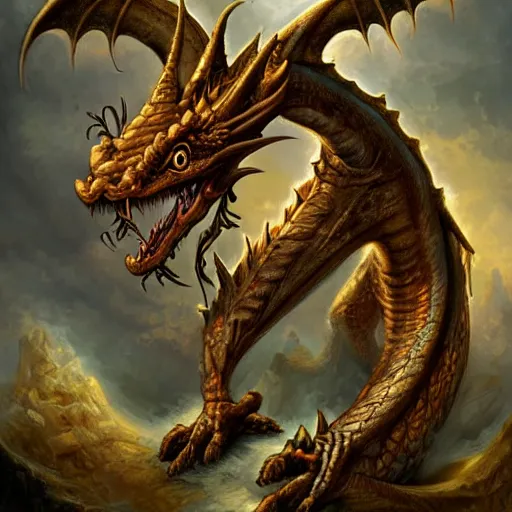 Prompt: a fantasy dragon in the style of Justin Gerard, realistic painting, high definition, digital art, very detailed, realistic