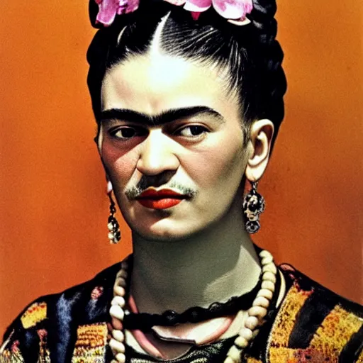 Image similar to beautiful Frida Kahlo