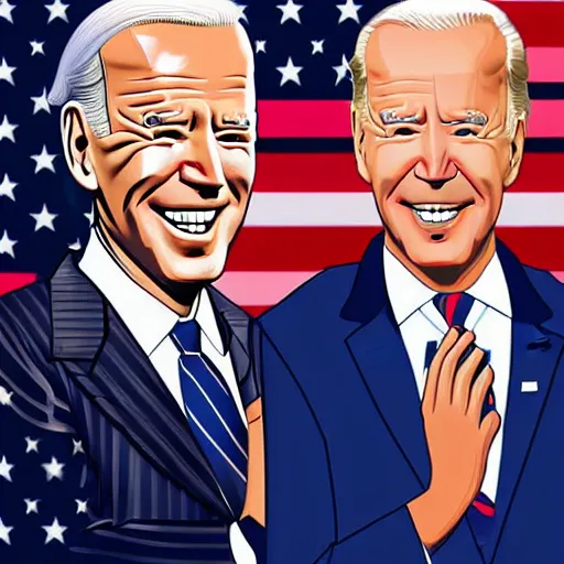 Image similar to joe biden charicature