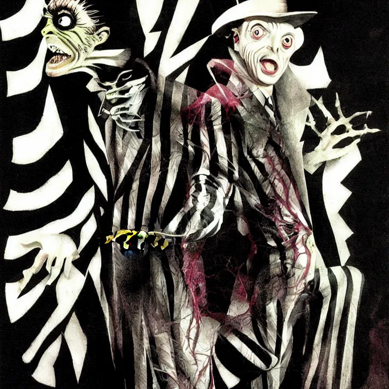 Image similar to Michael Keaton Beetlejuice by Dave McKean