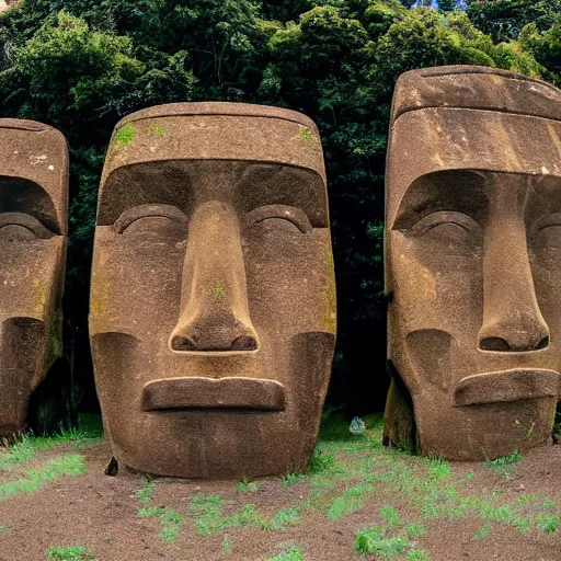 Easter island, giant, giant's head, human figures, moai, emoji, head icon -  Download on Iconfinder