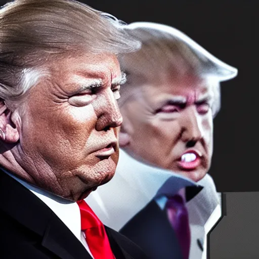 mike pence and donald trump shoot lightning at each | Stable Diffusion