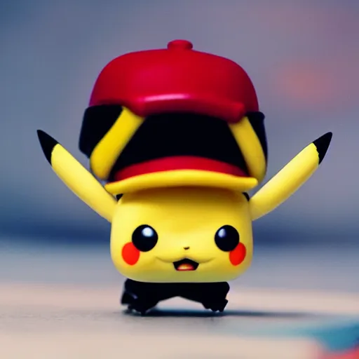 Image similar to pikachu as a funko pop. high fidelity photograph