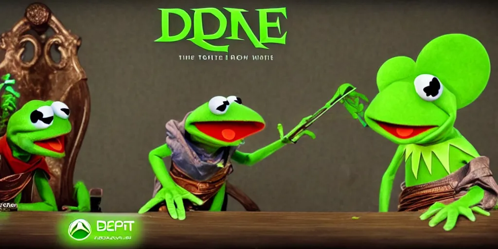 Image similar to kermit the frog in dota 2