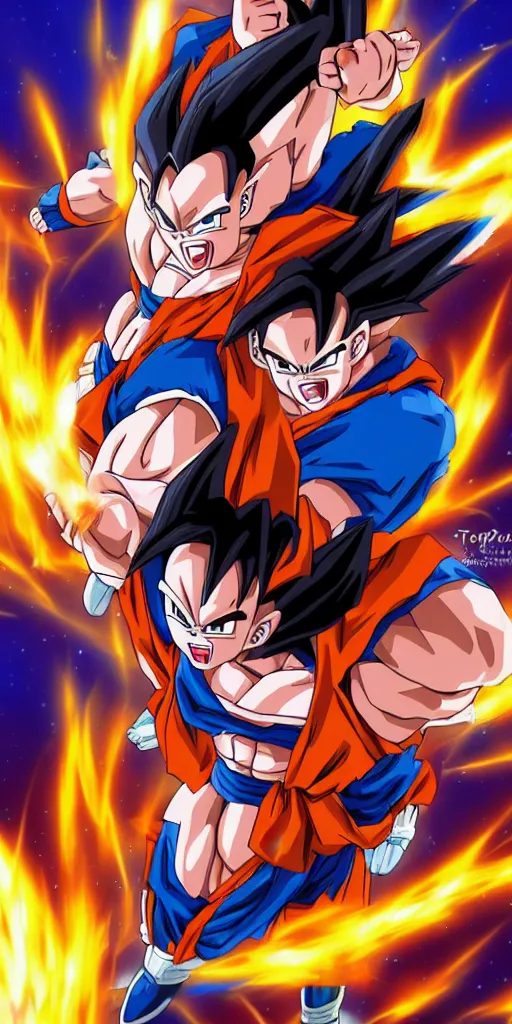 Image similar to filipina woman, heavy set charging up, turning into super saiyan, dragon ball super, full body portrait, single character, akira toriyama