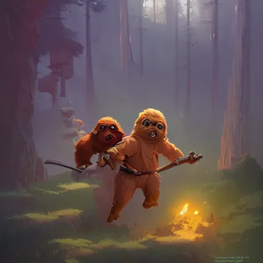 Image similar to hero world ewoks, behance hd by jesper ejsing, by rhads, makoto shinkai and lois van baarle, ilya kuvshinov, rossdraws global illumination