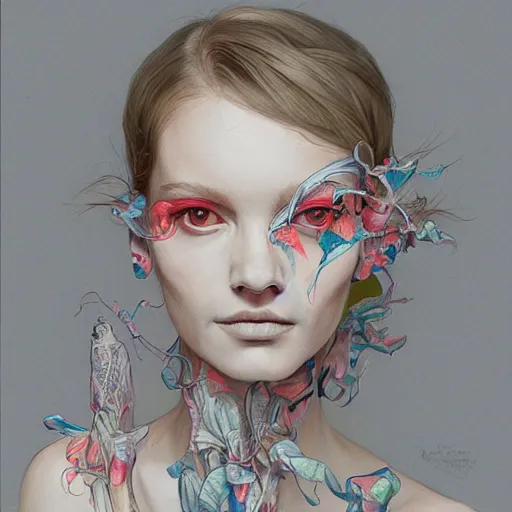 Image similar to female portrait by james jean and Jason Chan