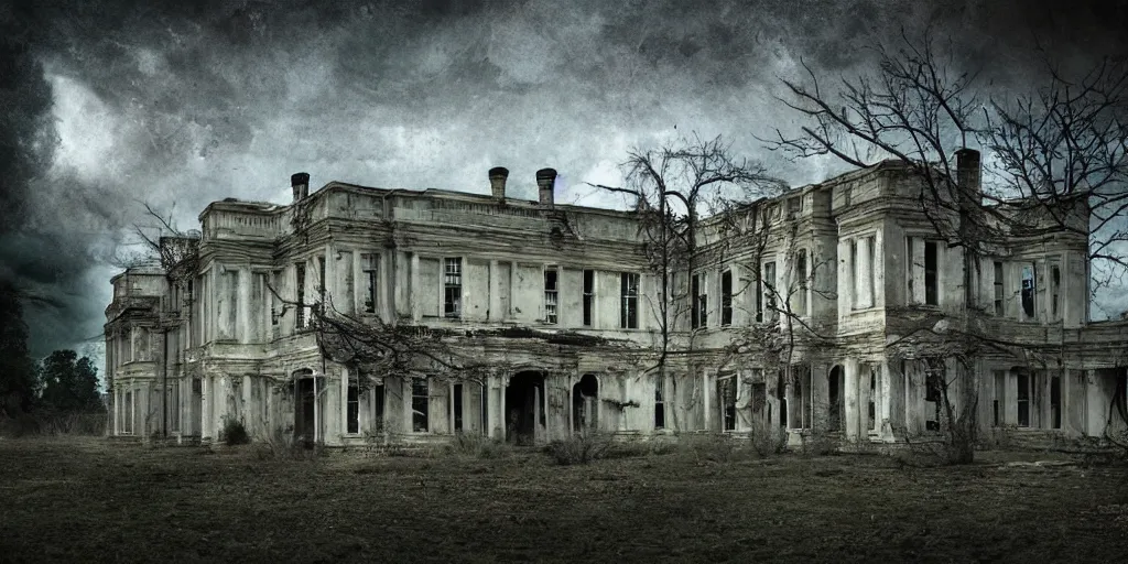 Prompt: a haunted asylum, realistic