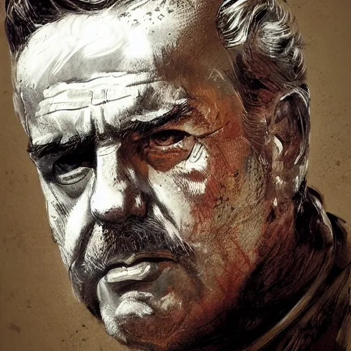 Image similar to portrait of leader of a spanish communist revolution ruben c sanchez, colourised, face portrait, epic, tragic, military art, fantasy, dieselpunk, hd shot, digital portrait, beautiful, artstation, comic style, by artgerm, guy denning, jakub rozalski, magali villeneuve and charlie bowater