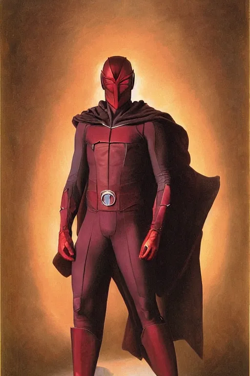 Image similar to Magneto fully costumed from the X-Men by William-Adolphe Bouguereau