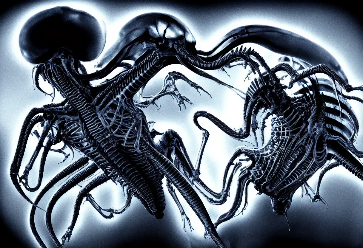 Image similar to x - ray of a xenomorph