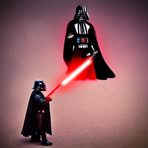 Prompt: Darth Vader popping a ballon, hyper realistic, HD, HQ, photo realistic