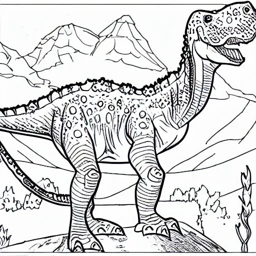 dinosaur mosaic coloring pages to print