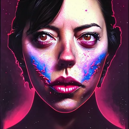 Image similar to a dream portrait of aubrey plaza dancing, beautiful, terrifying, melting, webbing, 8 k, by tristan eaton, stanley artgerm, tom bagshaw, greg rutkowski, carne griffiths, ayami kojima, beksinski, giger, trending on deviantart, face enhance, hyper detailed, minimalist, horror, full colour