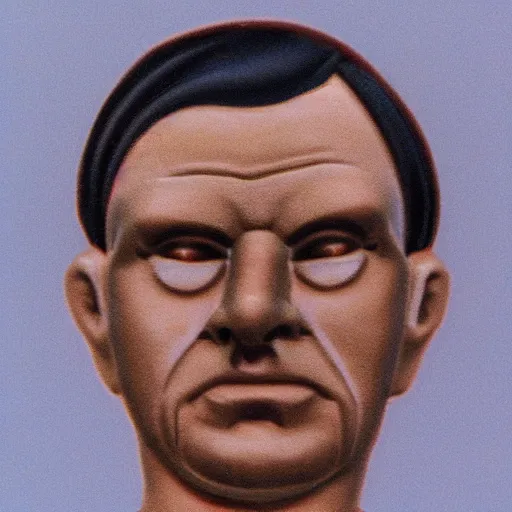 Image similar to a soviet man portrait, frontal view, artistation render, 24mm film