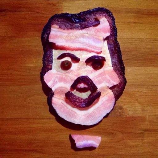 Image similar to bacon in the shape of kevin bacon