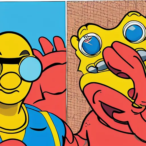 Image similar to Toejam and Earl, marvel comics, digital art