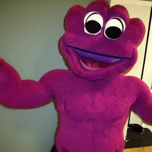 Prompt: muscle barney