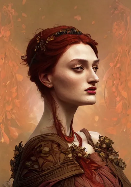 Prompt: sansa zombie, intricate, elegant, highly detailed, digital painting, artstation, concept art, smooth, sharp focus, illustration, art by artgerm and greg rutkowski and alphonse mucha and william - adolphe bouguereau
