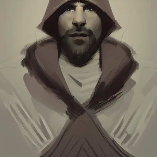 Prompt: portrait from a male hooded king, trending on artstation