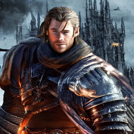 Image similar to Chris Hemsworth in Dark Souls 3