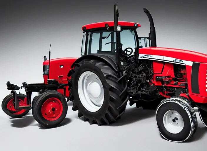 Prompt: a tractor designed by Porsche