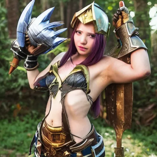 Image similar to league of legends champions in real life realistic, live action, extremely detailed,